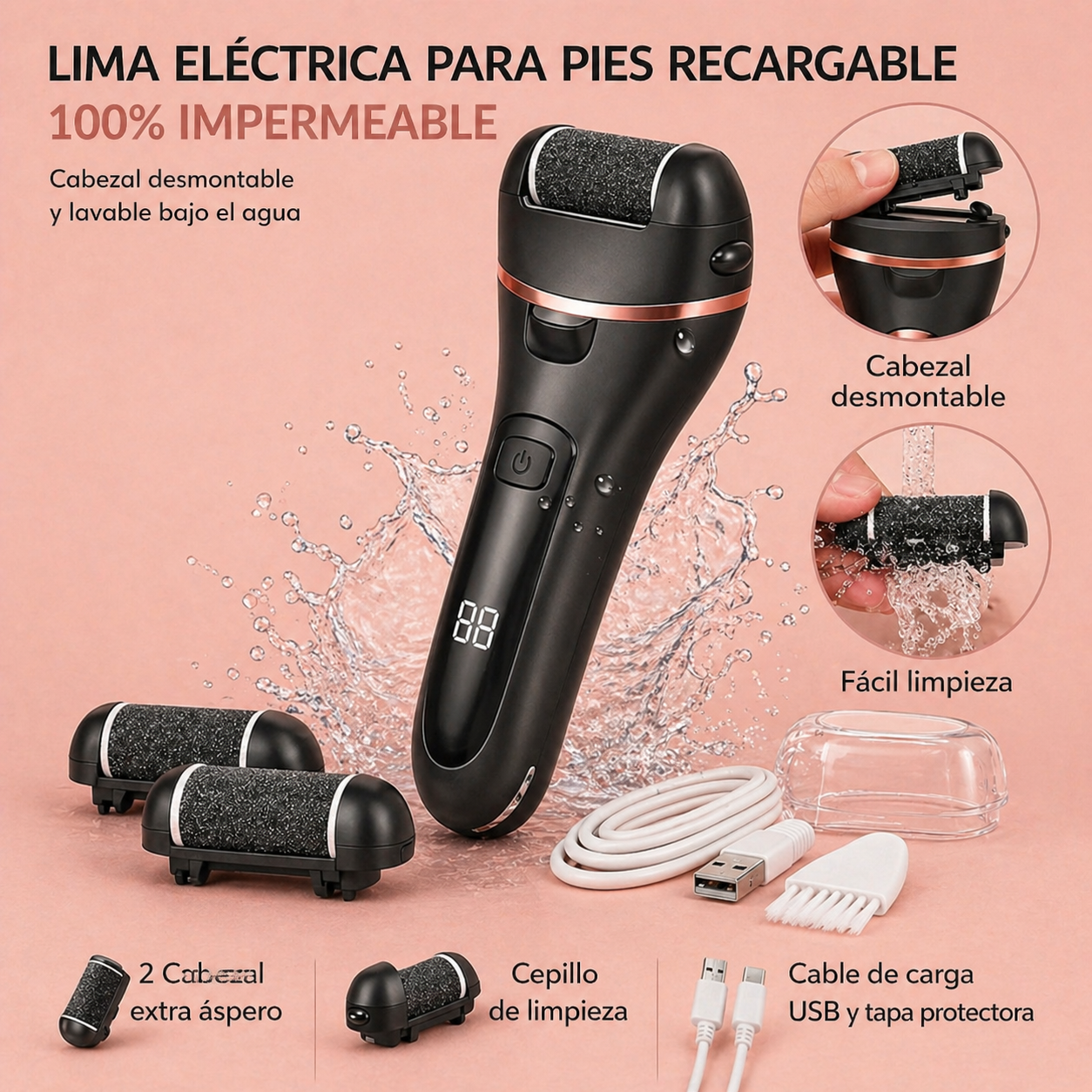 PedixPro - Lima Eléctrica Para Pies Suaves