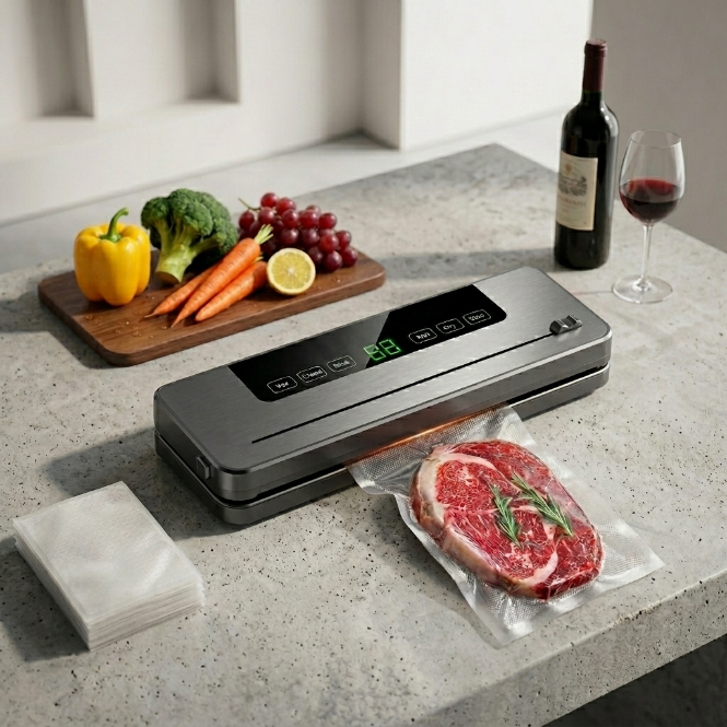Selladora al vacío automática para alimentos