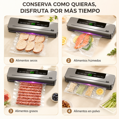 Selladora al vacío automática para alimentos