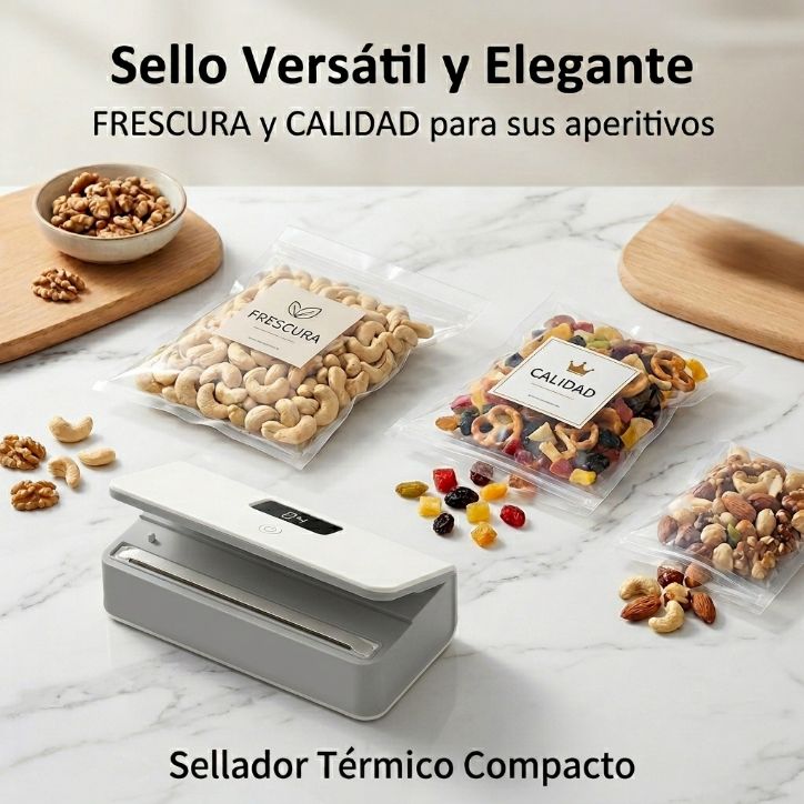 Mini Sellador Térmico Recargable para Bolsas de Alimentos