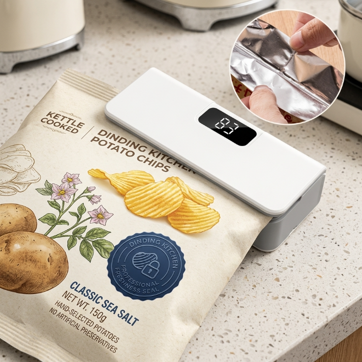 Mini Sellador Térmico Recargable para Bolsas de Alimentos